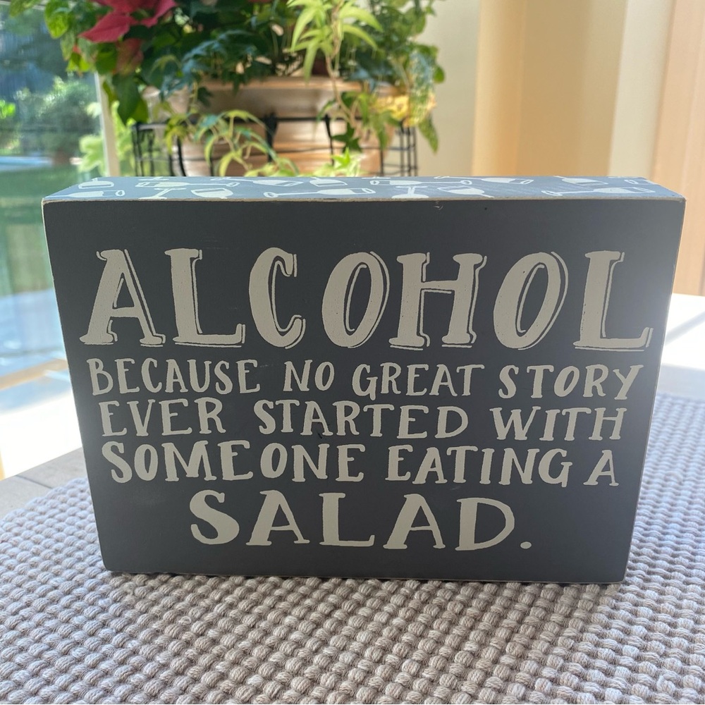 Funny Wooden “Alcohol” sign…